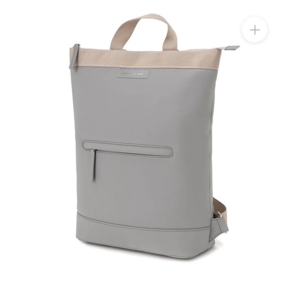 Scandinavian leather Gray Backpack for Women kapten and son - Picture 3 of 7